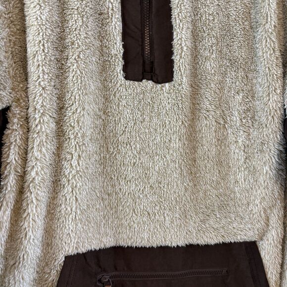 HOOEY Fleece Sherpa Pullover 1/4 Zip Men’s Large Brown Western Cowboy Cozy - Picture 3 of 15